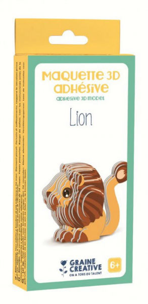 Image de  Maquette adhésive 3D lion 