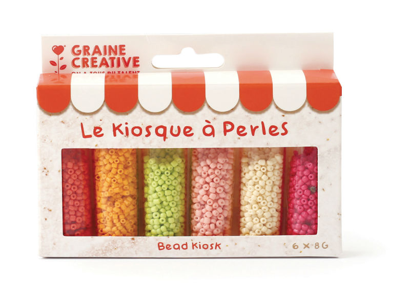 Ref. GRA736117, Set perles 6 couleurs smoothie bowl, Assorties, marque GRAINE CREATIVE