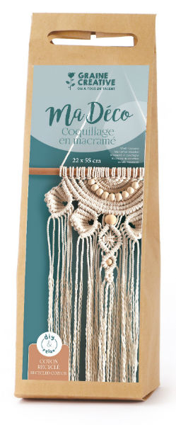 Image de  Kit macramé coquillage ecru 