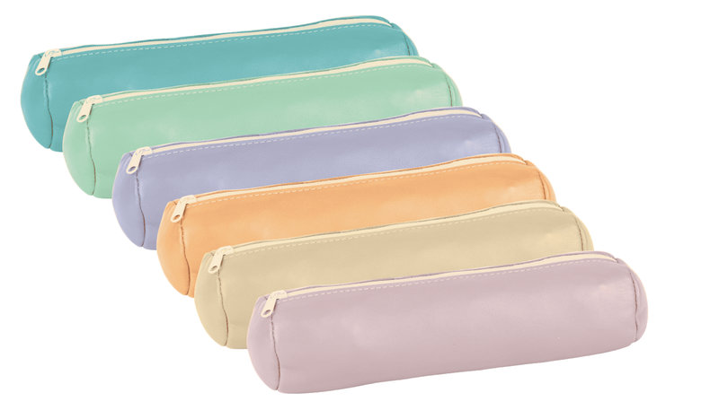 Image de  Fourre tout rond cuir pastel - Coloris aléatoires 