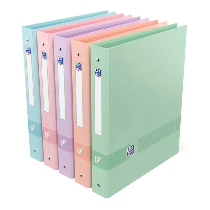 Image de  Classeur 4 anneaux Oxford Color Life Easylock diamètre 40 mm, en carte pelliculée, format A4+ pastel 