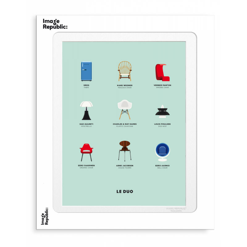 Image de  Affiche 30x40 cm le duo planche design 