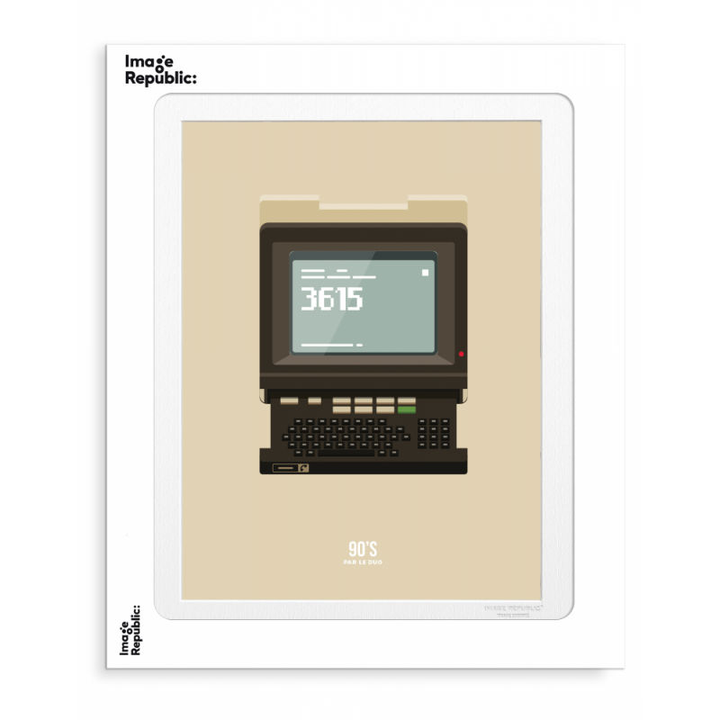 Image de  Affiche 30x40 cm le duo 90's minitel 