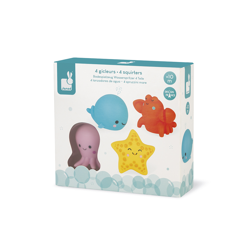 Image de  4 gicleurs de bain les animaux de la mer. 