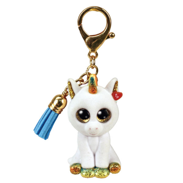 Image de  Porte clé peluche Ty Mini Boos licorne Pixy 