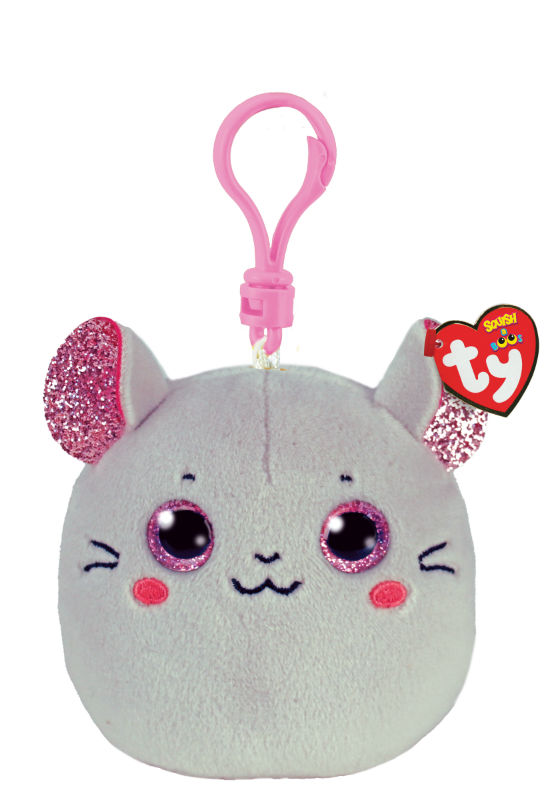 Image de  Porte clé peluche Ty Squish A Boos souris Catnip 