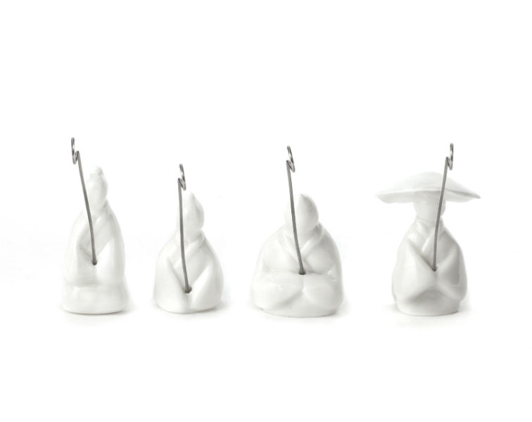 Ref. KIKCU127, Porte-sachets de thé pécheurs, Blanc, marque KIKKERLAND