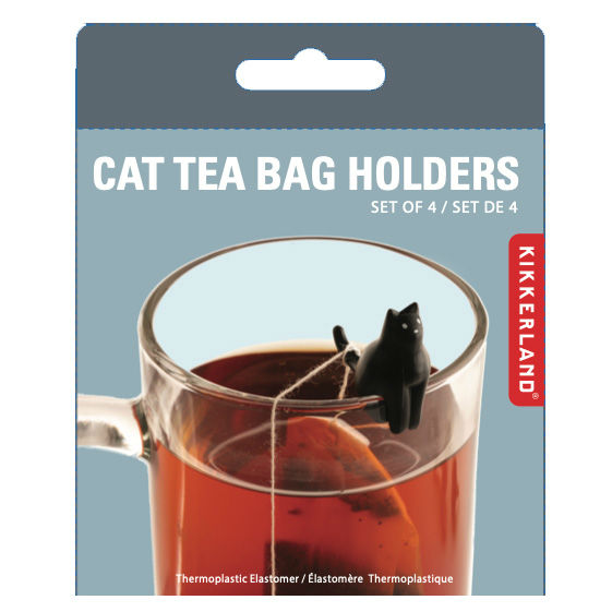 Ref. KIKCU372, Porte-sachets de thé chats, Assorties, marque KIKKERLAND