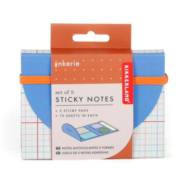 Ref. KIKINK09F, Notes autocollantes Inkerie, marque KIKKERLAND