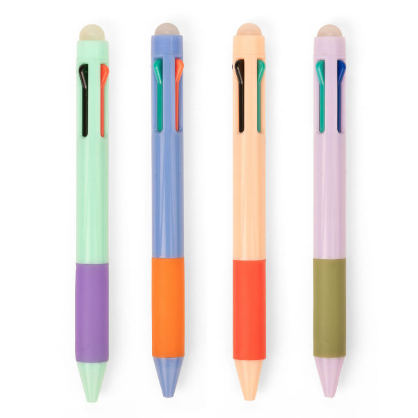 Ref. KIKINK27A, Stylo encre gel effaçable multicolore, Assorties, marque KIKKERLAND