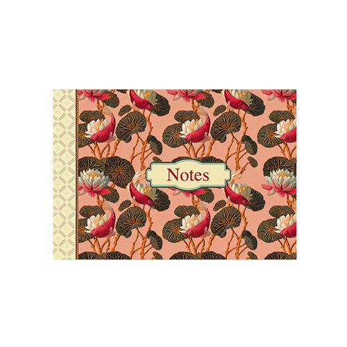 Image de  Mini cahier 15x10 48 pages Pattern rose poisson 