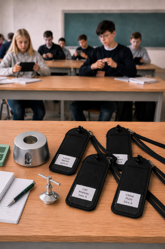 Ref. KOKPACK30ONDSEC, KOKOON - Pack de 30 pochettes anti ondes sécurisées et une base avec clef, marque KOKOON