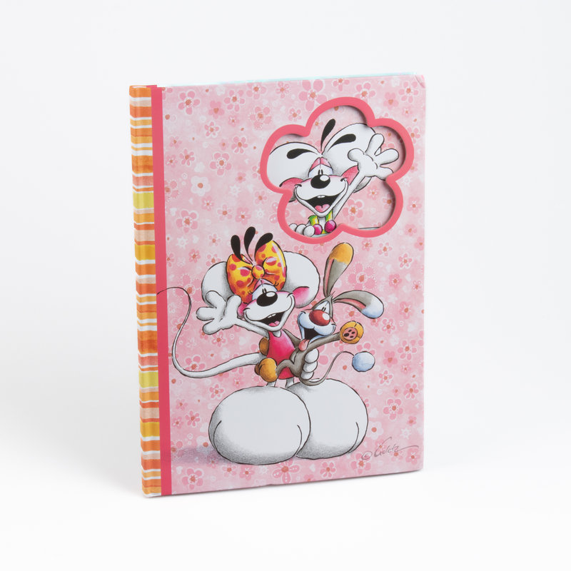 Ref. KONDID10030, Carnet A4 rigide motif fleur Diddl, marque DIDDL