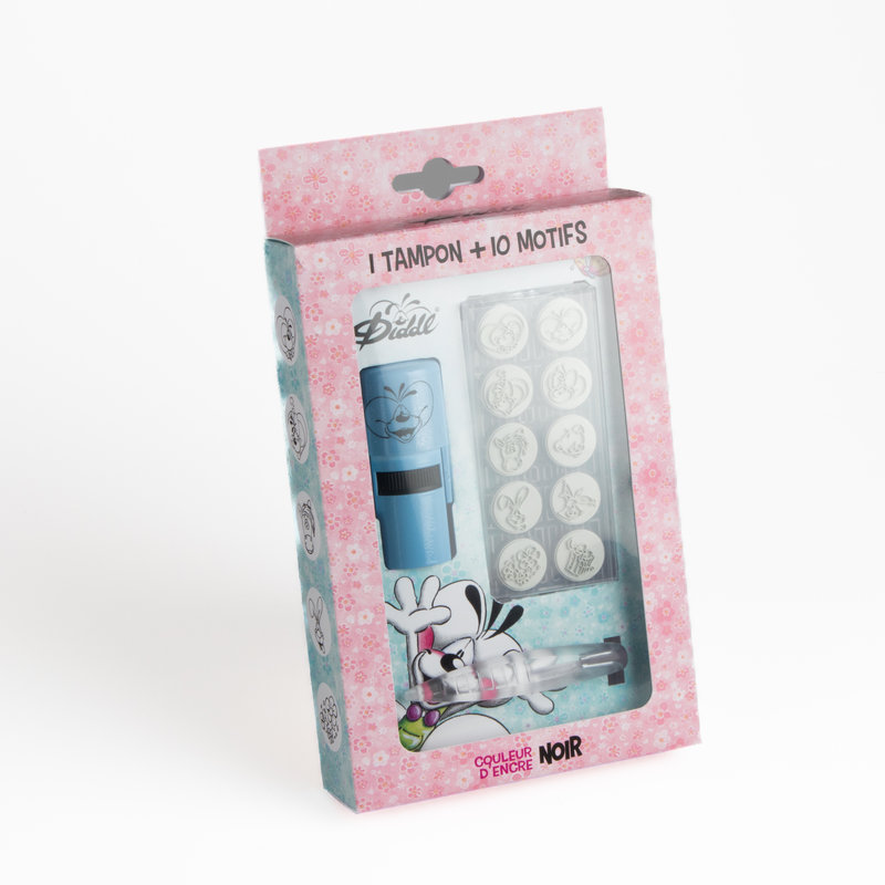 Ref. KONDID172066, Tampon 10 motifs Diddl, marque DIDDL