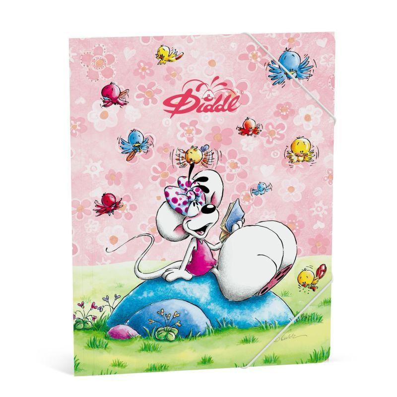 Ref. KONDID573643, Chemise 3 rabats élastique A4 rose Diddl, marque DIDDL