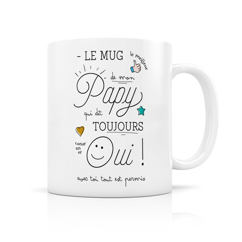 Image de  Mug porcelaine papy qui dit toujours oui 