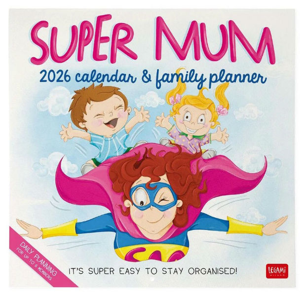 Image de  Calendrier 2026 - Planificateur - super maman 30x29 cm 