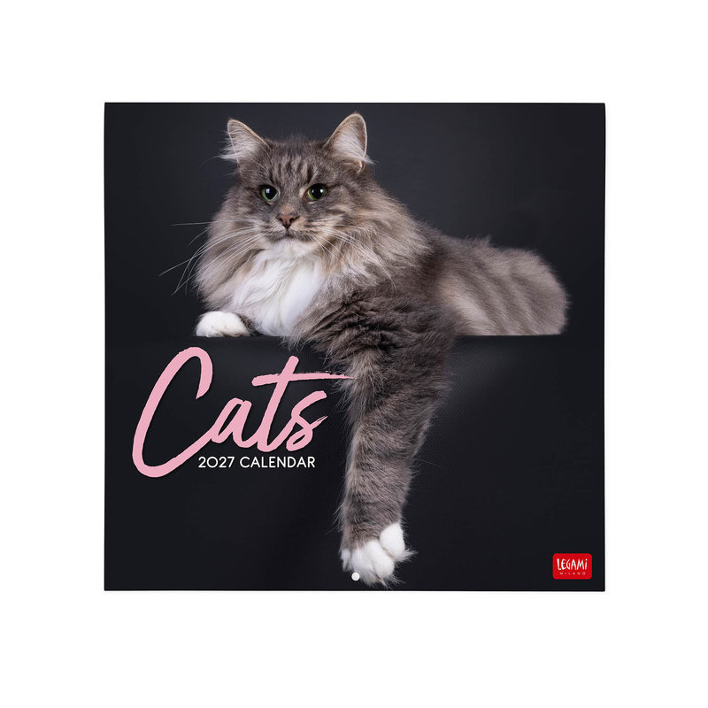 Ref. LEGCAL270002, Calendrier 2027 - Chats - 30x29 cm, marque LEGAMI