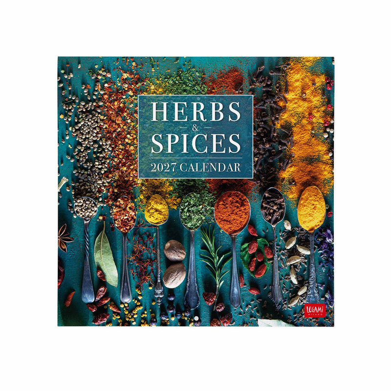 Ref. LEGCAL270022, Calendrier 2027 - Food & Drink - herbes & épices - 30x29 cm, marque LEGAMI