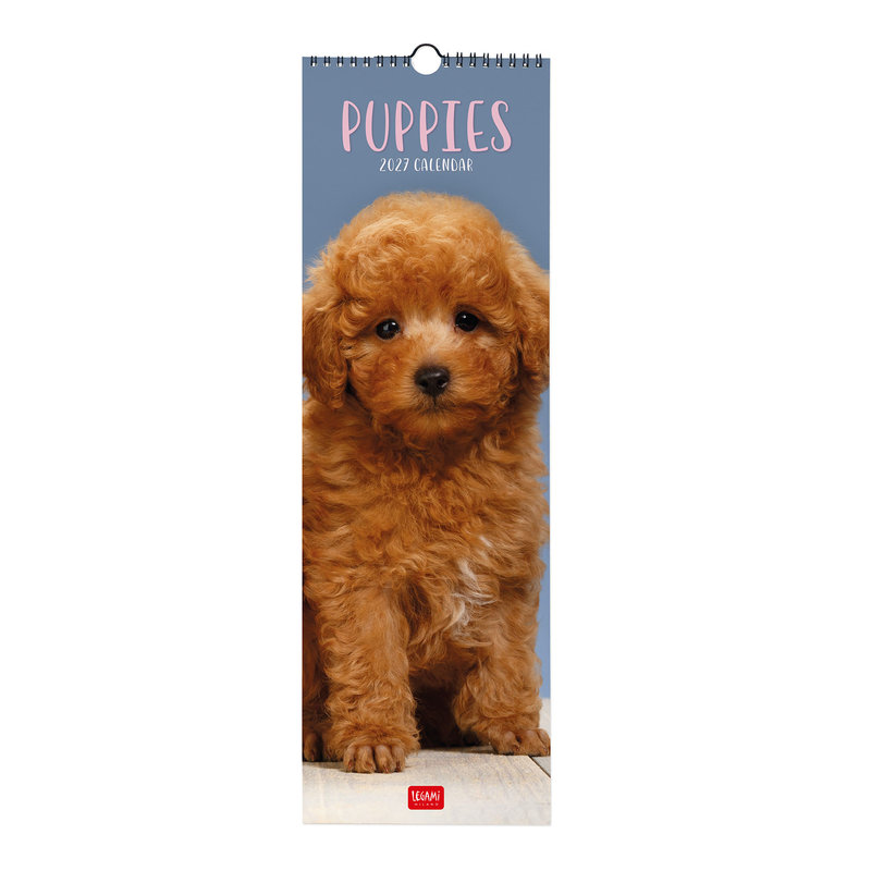 Ref. LEGCAL270055, Calendrier 2027 - Chiens - chiots - 16x49 cm, marque LEGAMI
