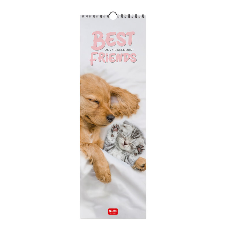Ref. LEGCAL270056, Calendrier 2027 - Animaux - meilleurs amis - 16x49 cm, marque LEGAMI