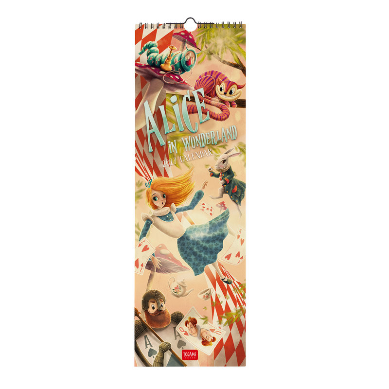 Ref. LEGCAL270075, Calendrier 2027 - Amateur de livres - Alice au pays des merveilles - 16x49 cm, marque LEGAMI