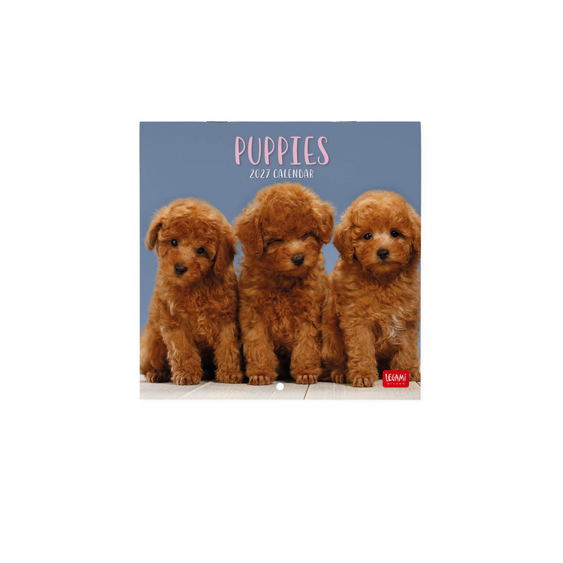 Ref. LEGCAL270086, Calendrier 2027 - Chiens - chiots - 18x18 cm, marque LEGAMI