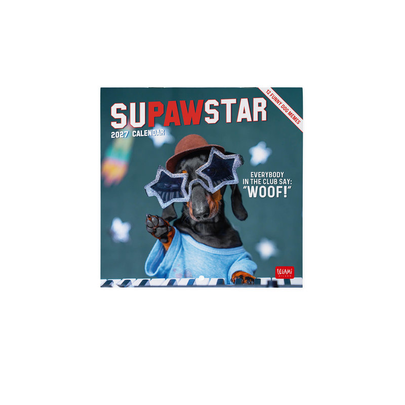 Ref. LEGCAL270087, Calendrier 2027 - Chiens - supawstar - 18x18 cm, marque LEGAMI