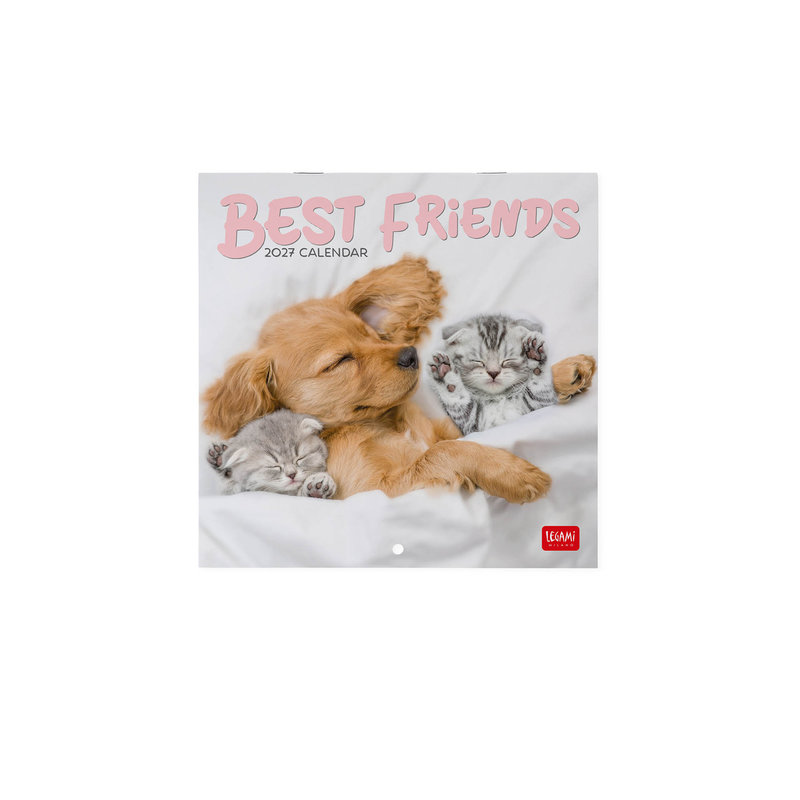 Ref. LEGCAL270088, Calendrier 2027 - Animaux - meilleurs amis - 18x18 cm, marque LEGAMI