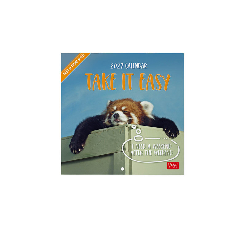 Ref. LEGCAL270090, Calendrier 2027 - Animaux - allez-y doucement - 18x18 cm, marque LEGAMI