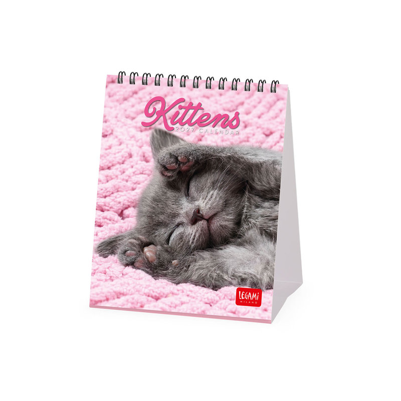 Ref. LEGCAL270119, Calendrier 2027 - Chats - chatons - 12x14,5 cm, marque LEGAMI
