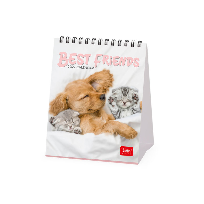 Ref. LEGCAL270123, Calendrier 2027 - Animaux - meilleurs amis - 12x14,5 cm, marque LEGAMI