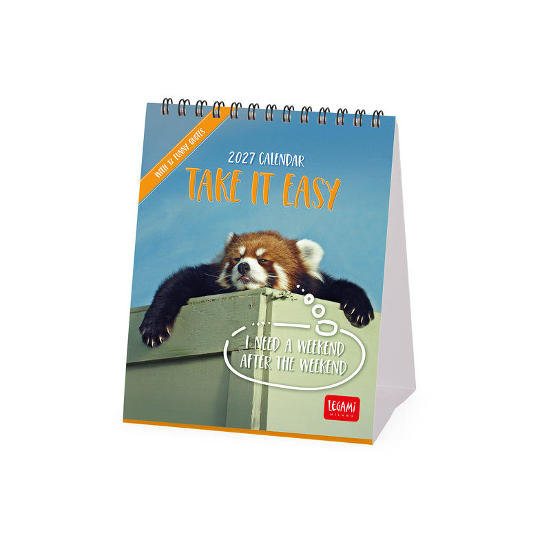Ref. LEGCAL270125, Calendrier 2027 - Animaux - allez-y doucement - 12x14,5 cm, marque LEGAMI