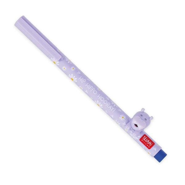 Ref. LEGCPP0015, LEGAMI - Stylo encre gel Lovely Friends hippo, Violet, marque LEGAMI