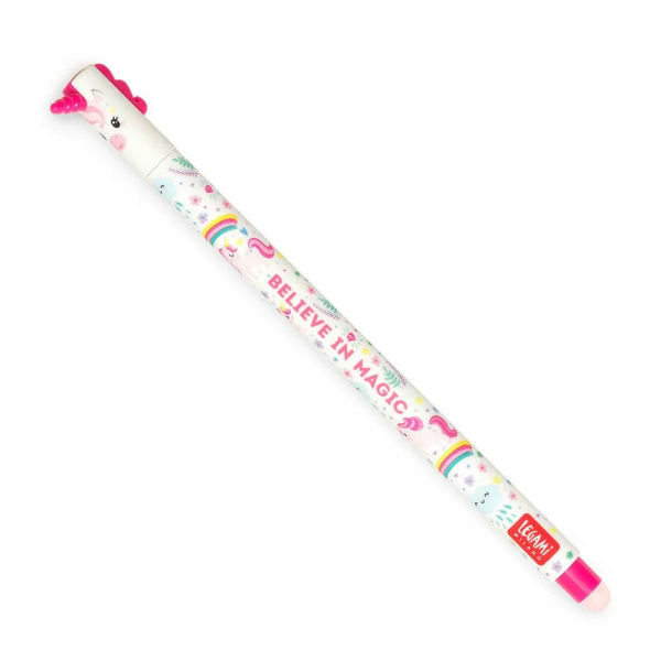 Image de  Stylo encre gel effaçable licorne 