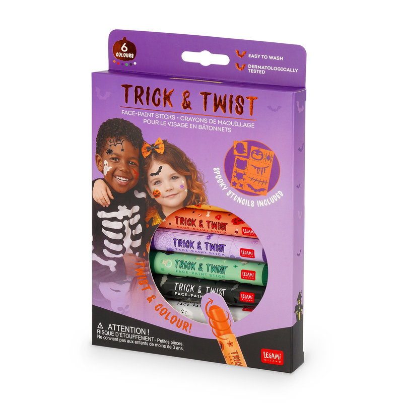 Ref. LEGFPS0001, LEGAMI HALLOWEEN - Set 6 crayons de maquillage Trick & Twist Halloween, Assorties, marque LEGAMI