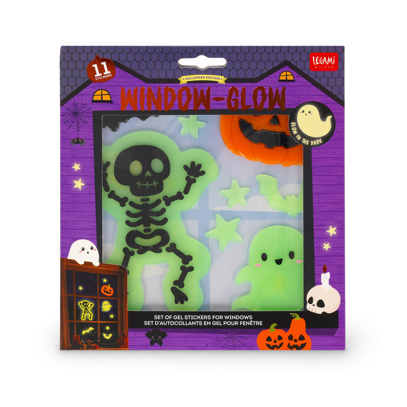 Ref. LEGGGH0001, LEGAMI HALLOWEEN - Set d'autocollants en gel pour fenêtre Halloween 2026, Assorties, marque LEGAMI
