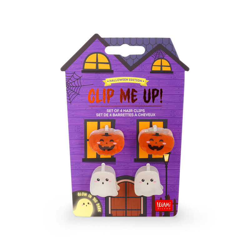 Ref. LEGHCL0005, LEGAMI HALLOWEEN - Set de 4 minis barettes à cheveux Halloween 2026, marque LEGAMI