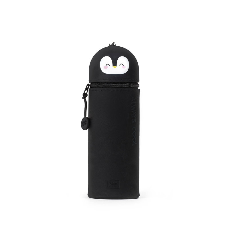 Image de  Fourre tout 2-in-1 silicone kawaii - pingouin 
