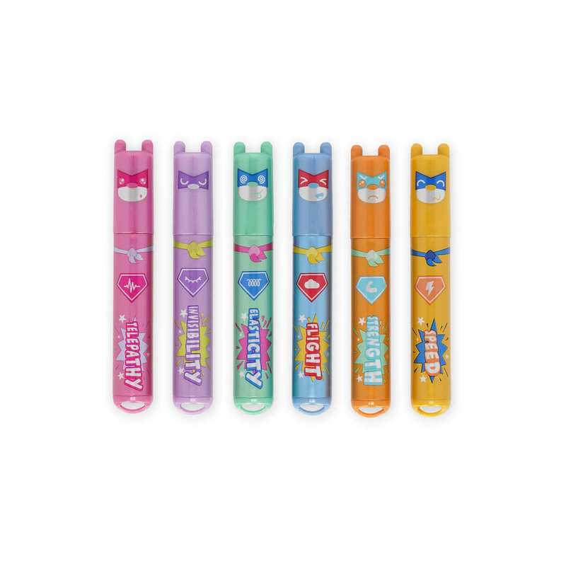 Image de  LEGAMI - Set de 6 mini surligneurs ours superpower 