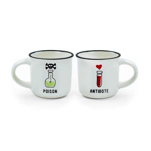 Image de  Set de 2 tasses à café poison et antidote 