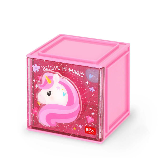 Image de  Organiseur modulable de bureau Cutie Cube licorne 