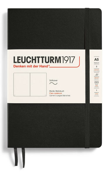 Image de  Carnet Leuchtturm souple A5 uni noir 