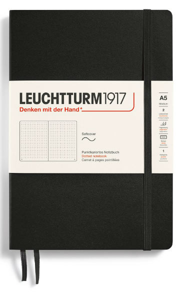 Image de  Carnet Leuchtturm souple A5 pointillés noir 