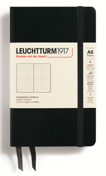 Image de  Carnet leuchtturm a6 pointillÉs noir 