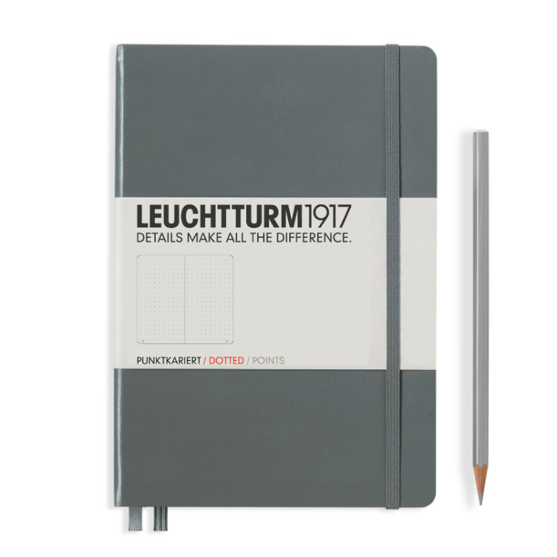 Image de  Carnet Leuchtturm rigide A5 pointillés anthracite 