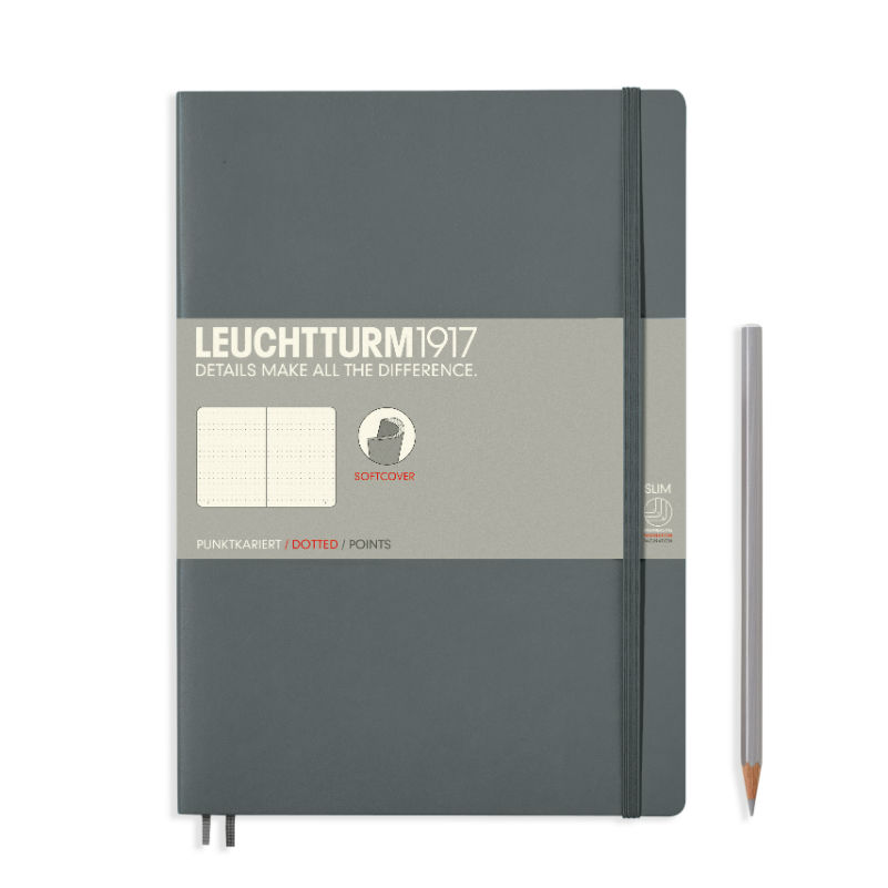 Image de  Carnet Leuchtturm souple B5 pointillés anthracite 