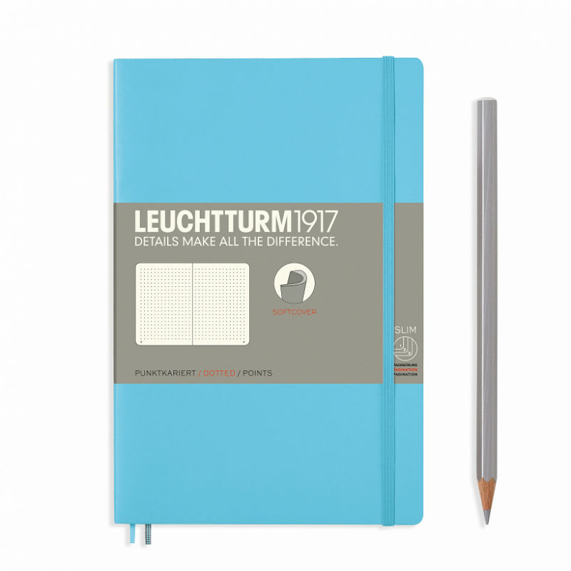 Image de  Carnet Leuchtturm souple B6+ pointillés turquoise 