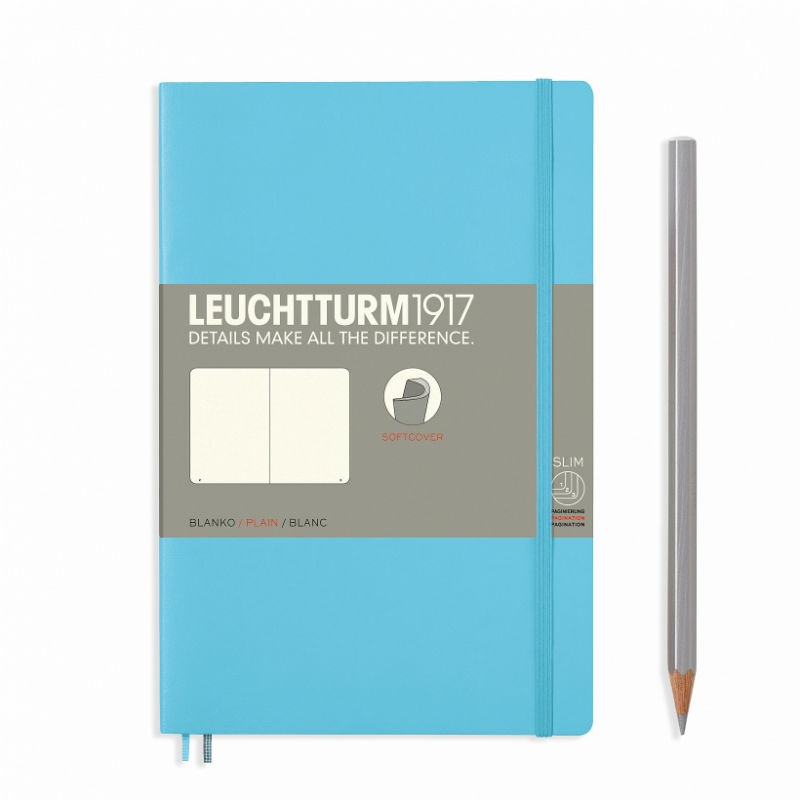 Image de  Carnet Leuchtturm souple B6+ uni turquoise 