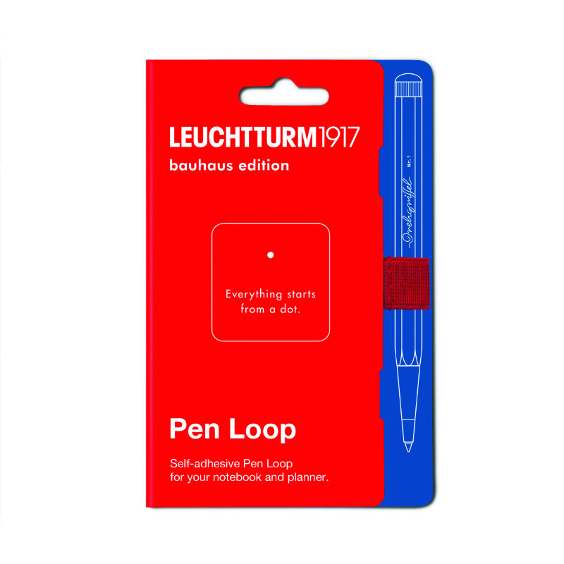 Image de  Passant pour stylo Leuchtturm Pen Loop Bauhaus rouge 
